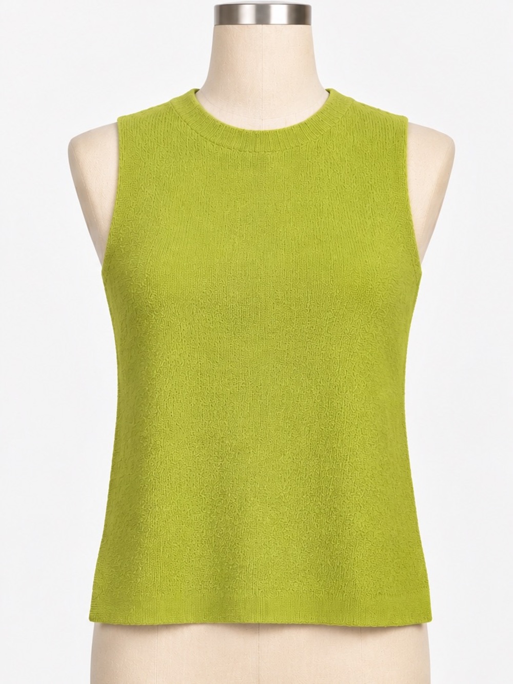 Zara Neon Green Knit Vest Top Green Size Large